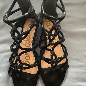 Black gladiator sandals